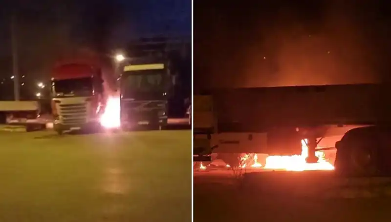 Park Halindeki Tırlara Eş Zamanlı Ateş Açıldı: Olayın Perde Arkası