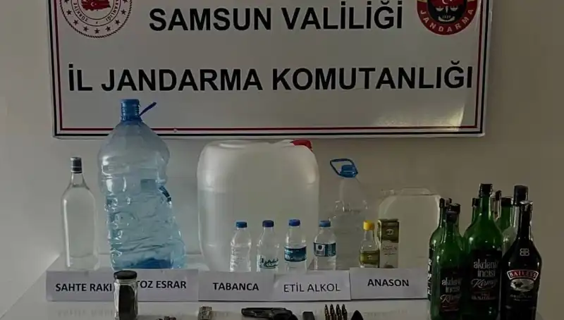 Samsun'da Dev Sahte İçki Operasyonu: 500 Litre Ele Geçirildi!