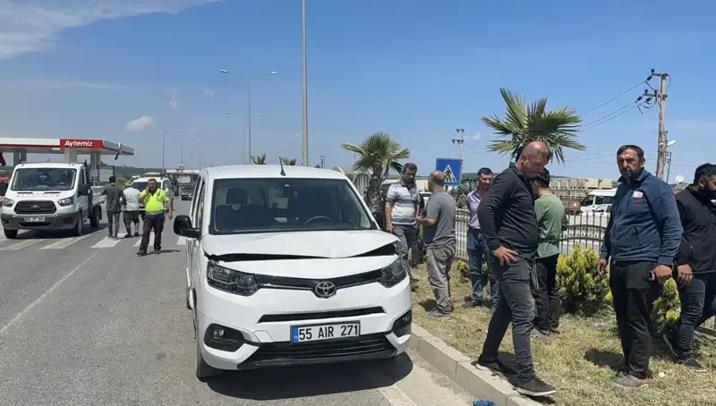 Samsun'da Bisiklet Sürücüsüne Çarpan Araç Kazası Hayatları Değiştirdi